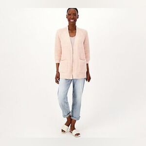 Barefoot Dreams Light Pink Open-Front Cardigan